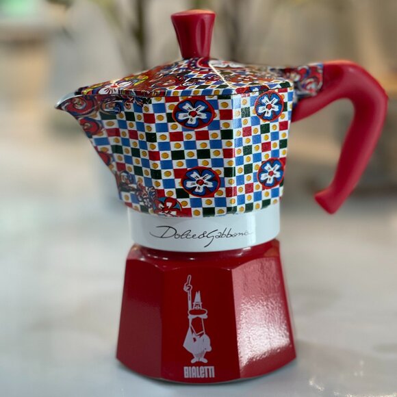 -SOLD-❌  Bialetti × Dolce & Gabbana Moka Express — “Carretto Siciliano” 3-Cup - Picture 2 of 12